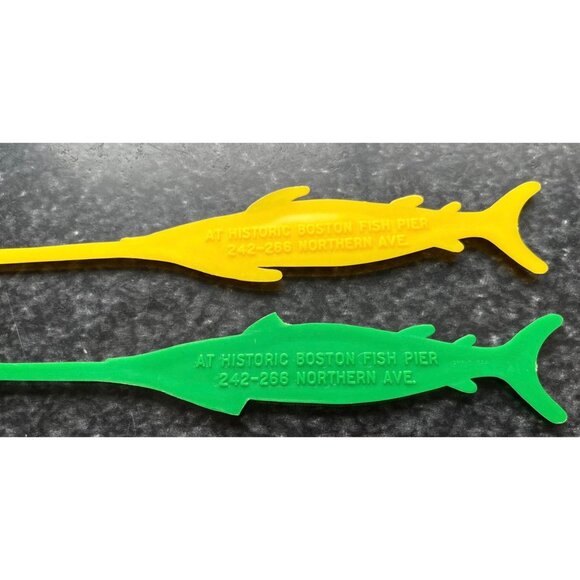 Vintage 1978 Lot of 7 Jimmy's Harbor Side Restaurant Boston Swizzle Stick Drink - Picture 6 of 10